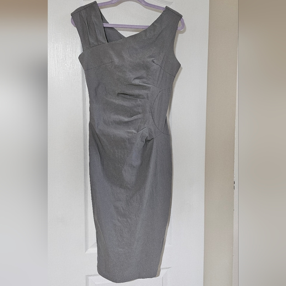 Sophisticated Gray Midi Dress